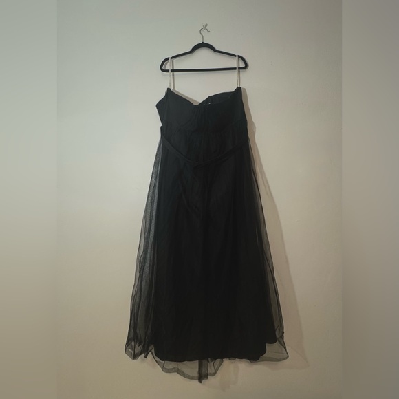 David's Bridal Black Strapless Dress Formal Bridesmaid - Picture 2 of 5